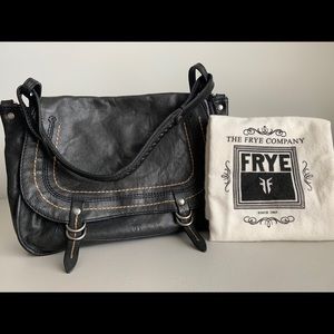 FRYE Black Leather Shoulder Bag